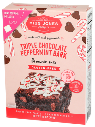 Miss Jones Baking Co Mix Brwni Trp Chc Pprmnt - Right - Front