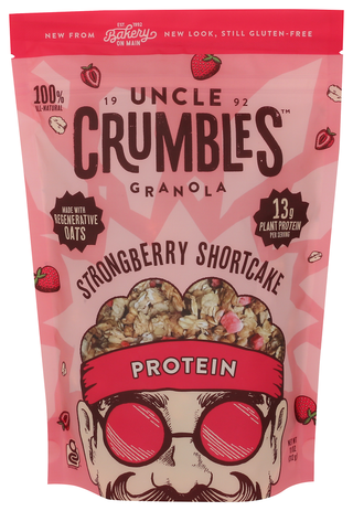 Uncle Crumbles Granola Prtn Strawbrr Sc - Centre - Front