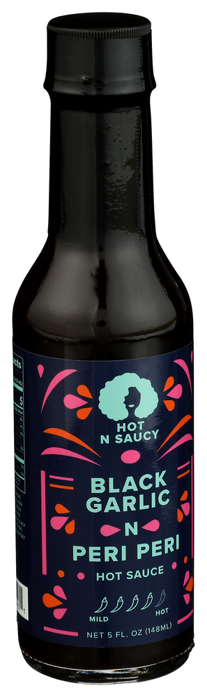 Hot N Saucy Sauce Hot Blkgrlc N Peri - Left - Front