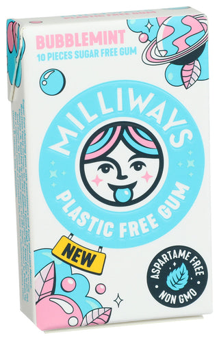 Milliways Gum Bubblemint - Left - Front