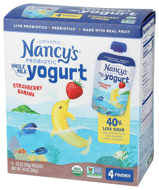 Nancys Yogurt Wh Stwbry Ban Org - Right - Front