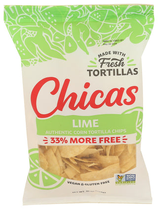 Chicas Chips Tortilla Lime - Centre - Front