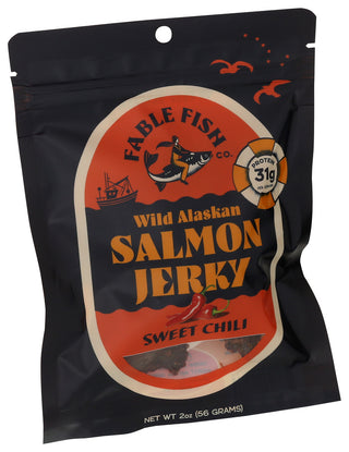 Fable Fish Co Jerky Sweet Chili Salmon - Left - Front