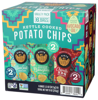 Siete Chips Pto 6pk Variety - Right - Front