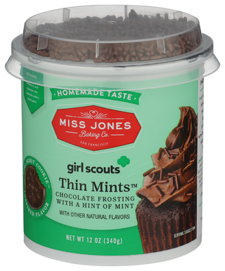 Miss Jones Baking Co Frosting Thin Mint Choc - Right - Front