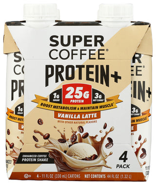 Super Coffee Prtn Rtd Vnla Cafe 4pk - No Plunge - Front