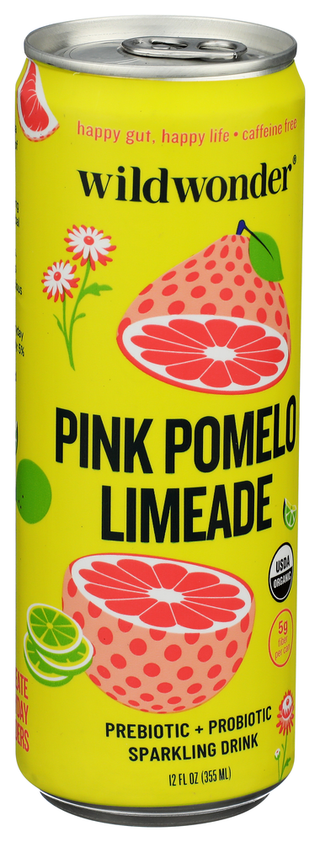 Wildwonder Drink Sprk Pomelo Limeade - Left - Front