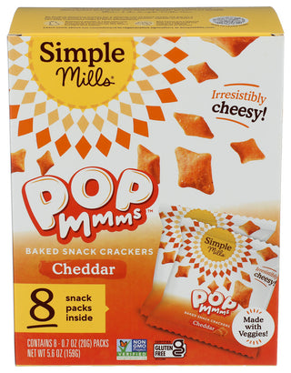 Simple Mills Cracker Cheddar Pop Snck - Centre - Front