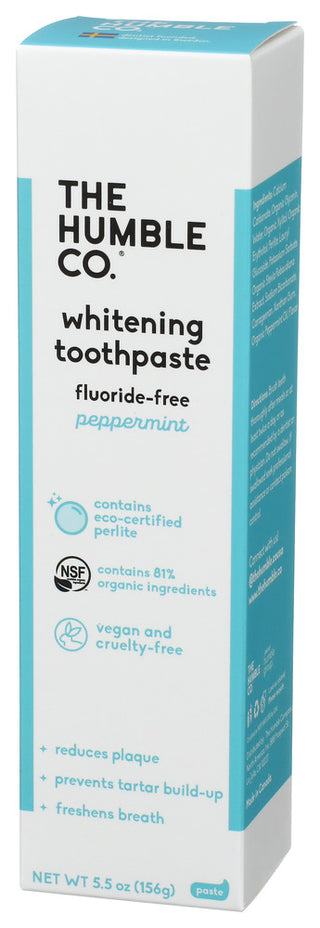 The Humble Co Toothpaste Peppermnt Wht - Right - Front