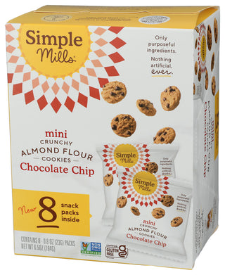 Simple Mills Cookie Choco Chip 8ct - Right - Front