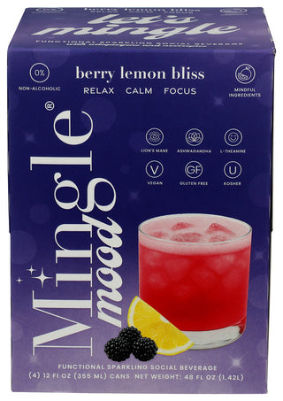 Mingle Mocktails Na Mkt Berry Lmn Bls 4pk - Centre - Front