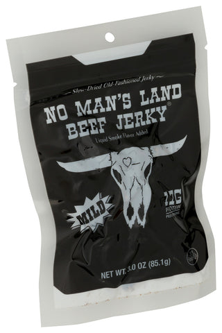 No Mans Land Jerky Beef Mild - Left - Front