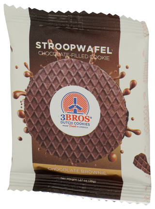 3bros Wafer Choc Brwni Sngl - Right - Front