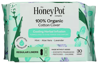 The Honey Pot Pads Pantiliners Lavendr - No Plunge - Front