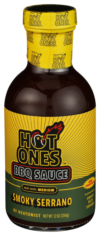 Hot Ones Sauce Bbq Smoky Serrano - Right - Front