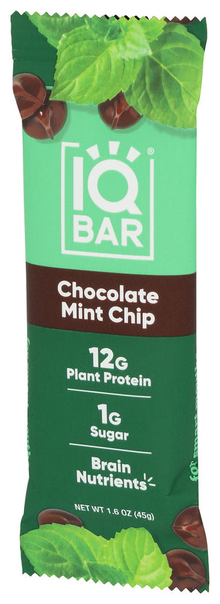 Iq Bar Bar Chocolate Chip Mint - Right - Front