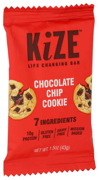 Kize Bar Choc Chip Cookie - Left - Front
