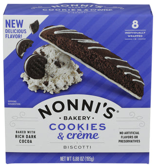 Nonnis Biscotti Cookies N Creme - Centre - Front