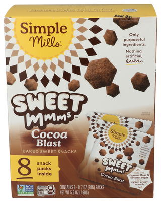 Simple Mills Cookie Cocoa Blast 8ct - Centre - Front