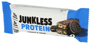 Junkless Bar Prtn Cookies N Cream - Right - Front