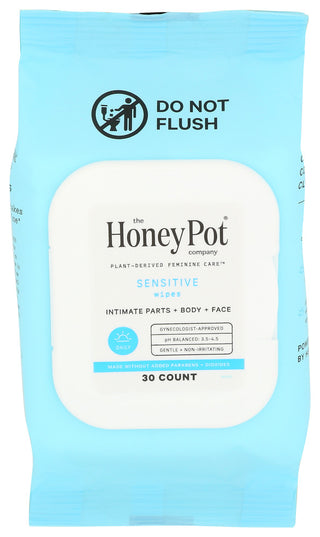 The Honey Pot Wipes Sensitive Intimate - Centre - Front