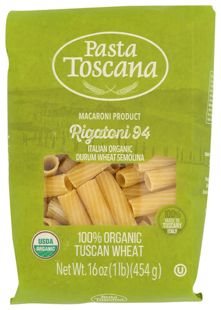 Pasta Toscana Pasta Rigatoni Organic - No Plunge - Front