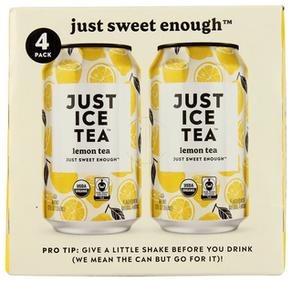 Just Ice Tea Tea Black Lemon Org 4pk - No Plunge - Front