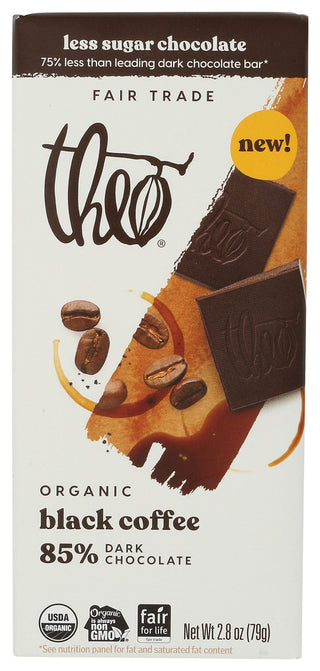 Theo Chocolate Choc Bar Org Blck Cffee - No Plunge - Front