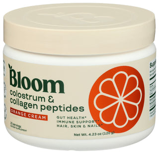Bloom Nutrition Colostrum Collagen Orng - Right - Front