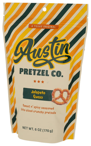 Austin Pretzel Co Pretzels Jalapeno Queso - Right - Front