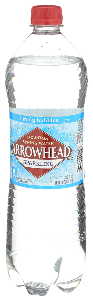 ARROWHEAD SPARKLING MOUNTAIN SPRING WATER, 33.8 FL. OZ. - Right - Front