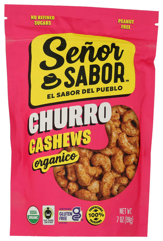Senor Sabor Llc Cashews Churro Org - No Plunge - Front