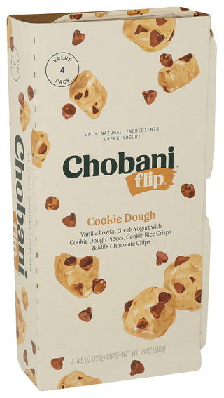 Chobani Yogurt Ckie Dgh Flip 4pk - Left - Front