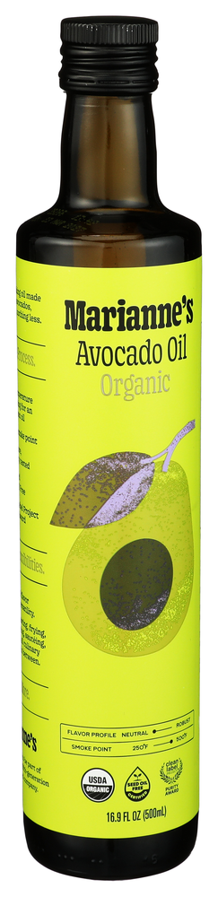 Mariannes Harvest Oil Avocado Org - Left - Front