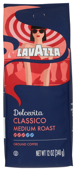 LAVAZZA COFFEE, CLASSICO MEDIUM ROAST, 12 OZ. - No Plunge - Front