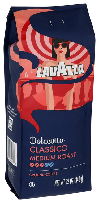 LAVAZZA COFFEE, CLASSICO MEDIUM ROAST, 12 OZ. - Left - Front