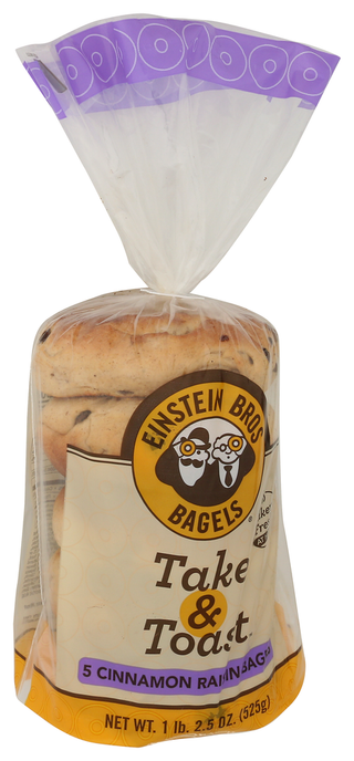 Einstein Noah Resturant Group Inc Bagel Cnnmn Rsn Tk N Tst - Left - Front