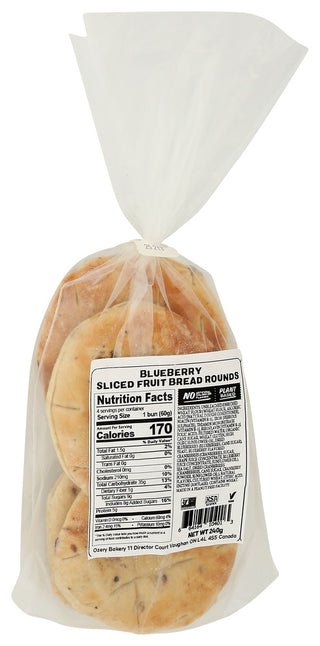 Kehe White Label Bread Rnd Bluebry Clr Bg - Left - Front