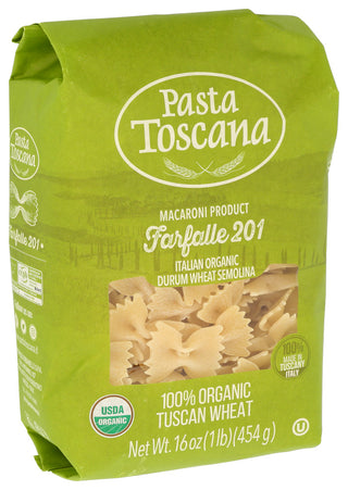 Pasta Toscana Pasta Farfalle Organic - Left - Front
