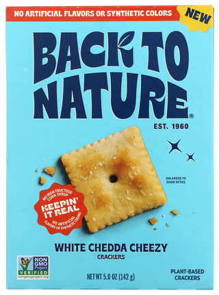 Back To Nature Cracker Cheezy Whte Ched - No Plunge - Front