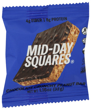 Mid Day Squares Bar Crunchy Peanut - Left - Front