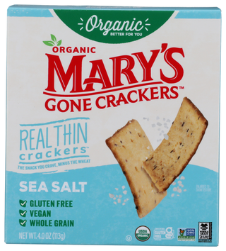 Marys Gone Crackers Cracker Thin Sea Salt - No Plunge - Front