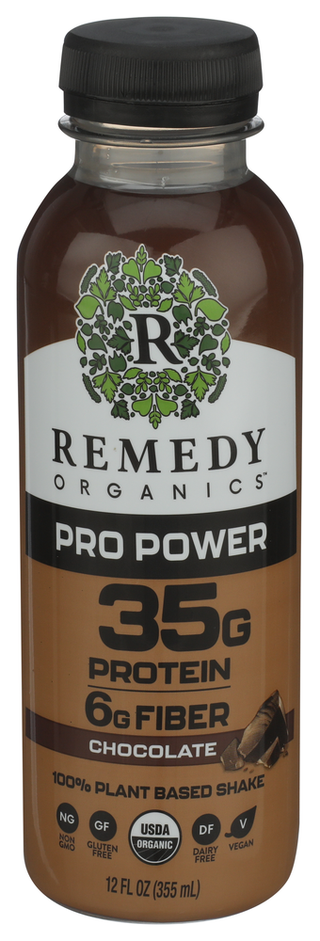 Remedy Organics Bev Choc 35g Protein - Centre - Front