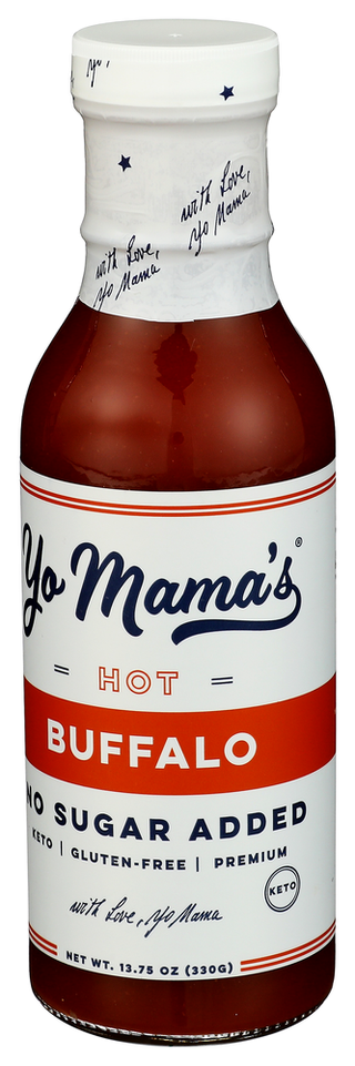 Yo Mamas Foods Sauce Buffalo Hot - Right - Front