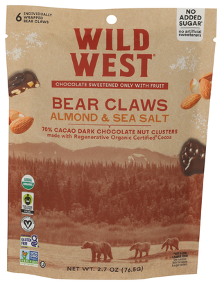 Wild West Nuts Almond Seasalt Bear - Centre - Front