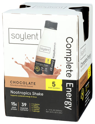 Soylent Nootropic Shake Choc 4pk - Right - Front