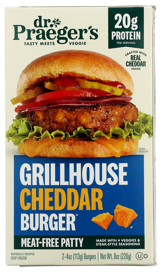 Dr Praeger Burger Grllhouse Cheddar - No Plunge - Front