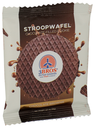 3bros Wafer Choc Brwni Sngl - Left - Front