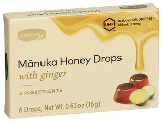 Comvita Manuka Honey Drps Ginger - Left - Front
