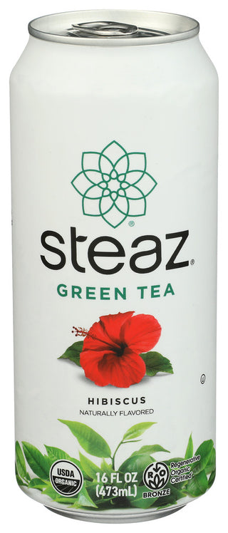 Steaz Tea Green Hibiscus - Centre - Front